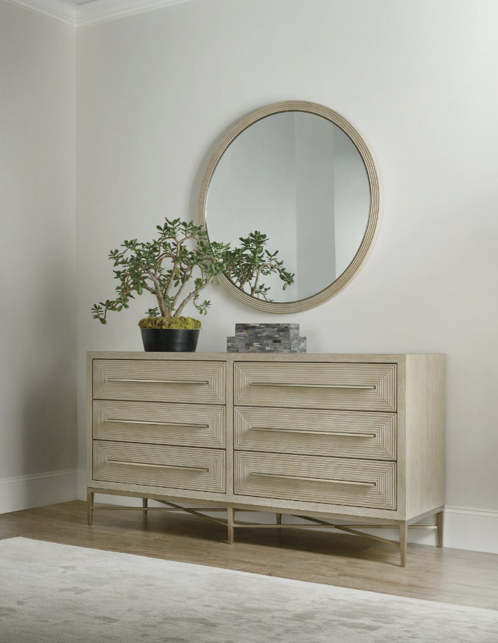 Cascade Round Mirror