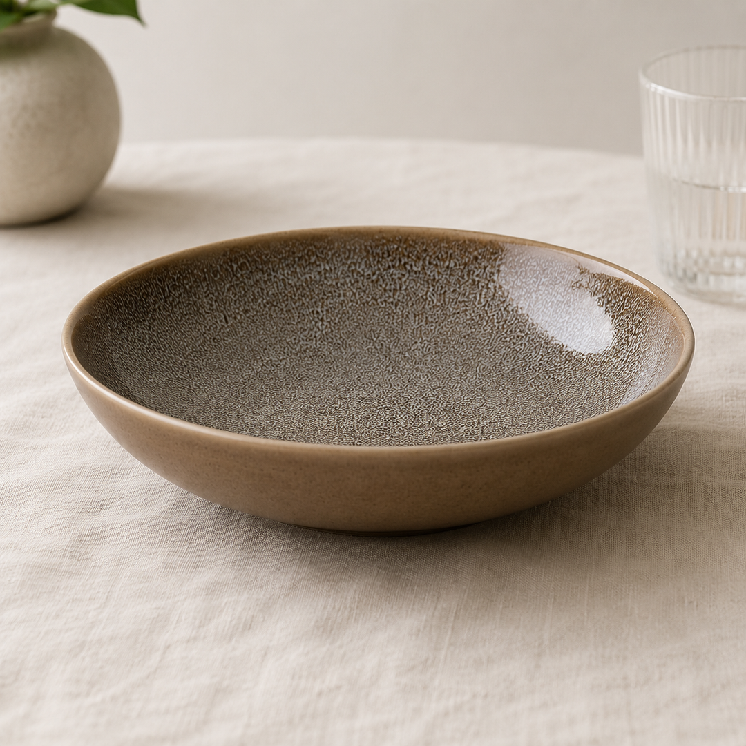 PLATE ROUND RIMLESS-18CM-REACTIVE BURNT SIENNA-AHC-A