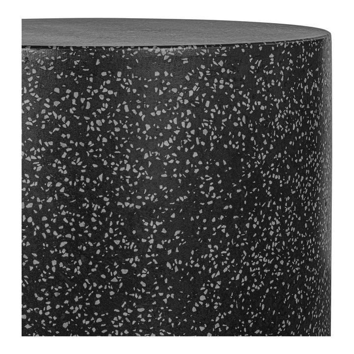 Omi Outdoor Side Table Black Terrazzo