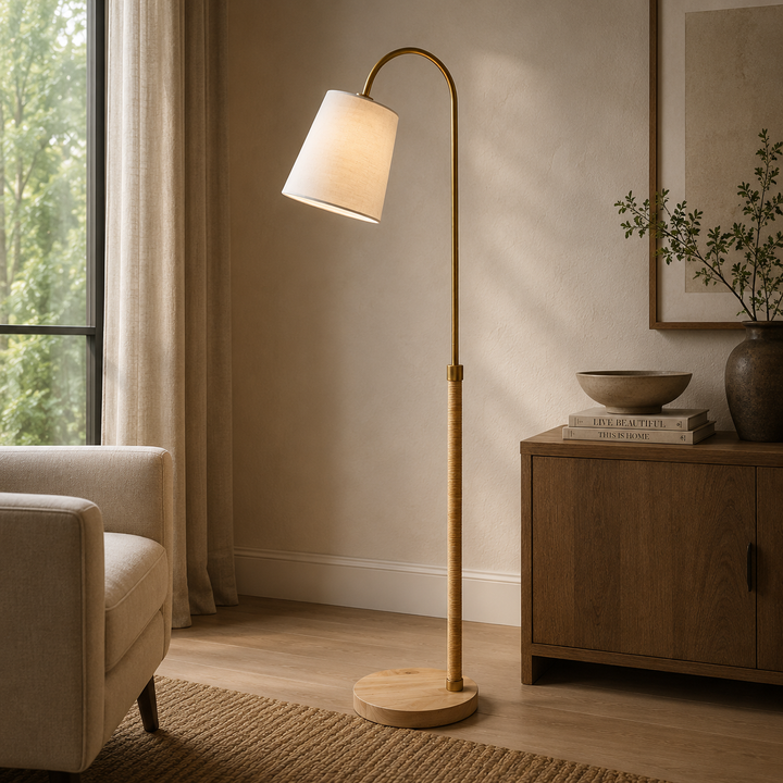 Woody floor lamp