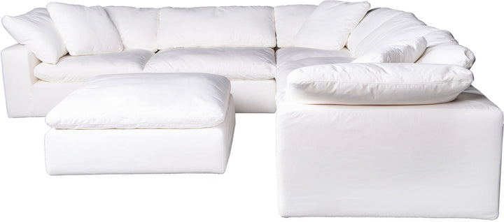 *Clay Modular Sectional Livesmart Fabric White