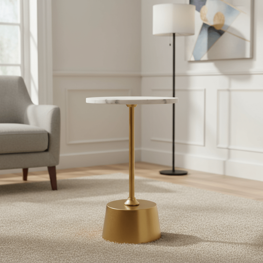 Gold & Marble Side Table