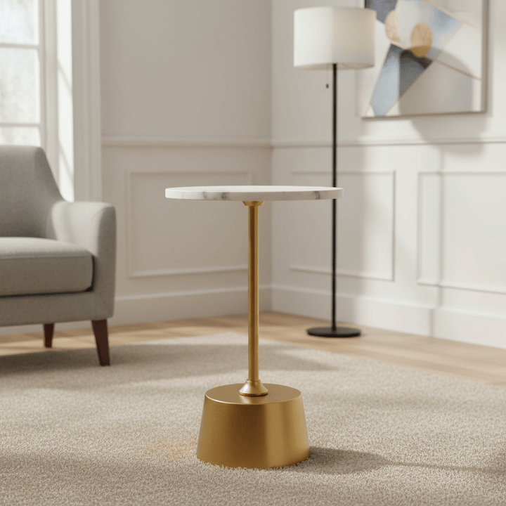 Gold & Marble Side Table