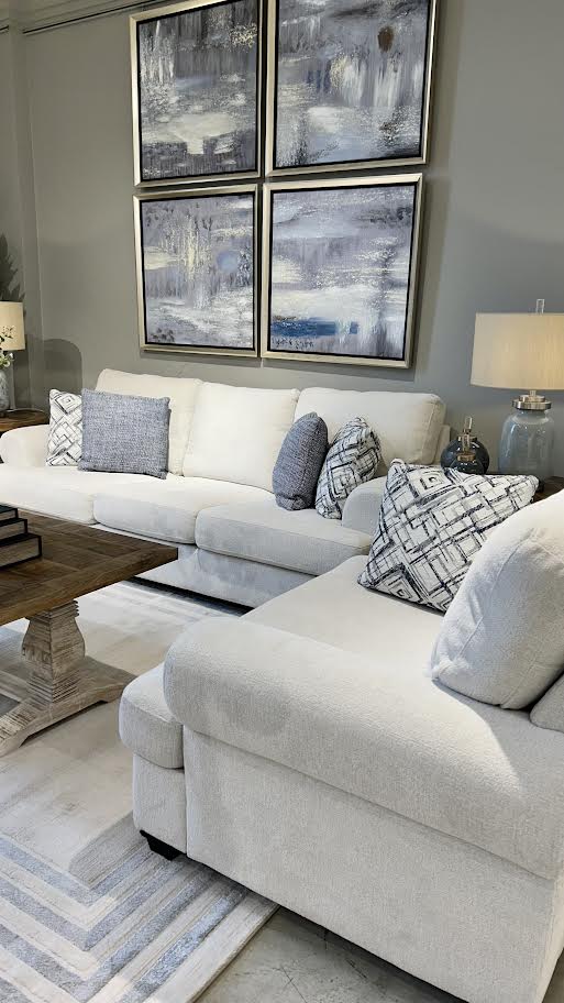 Elegant Off-White Living Room Set