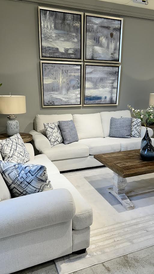 Elegant Off-White Living Room Set