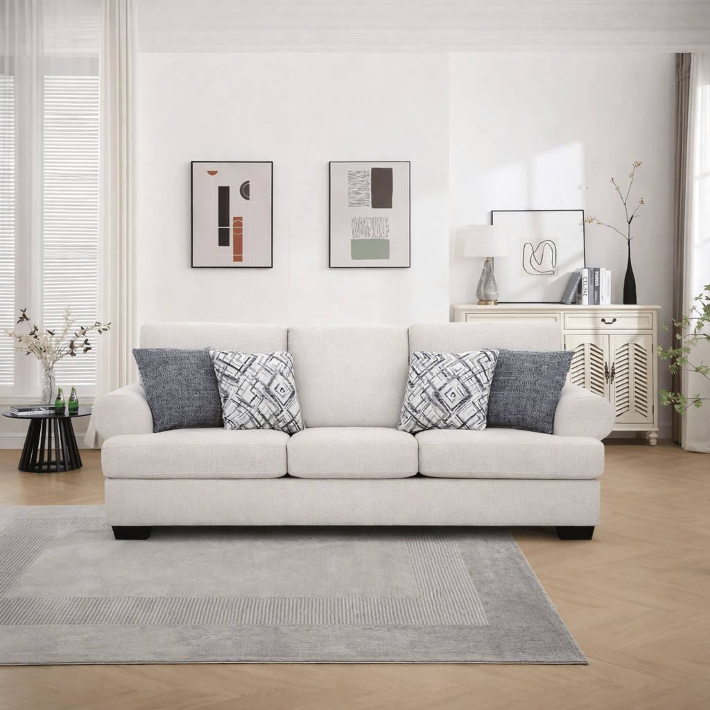 Elegant Off-White Sofa (236cm)