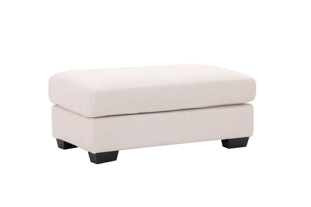 Elegant White Ottoman