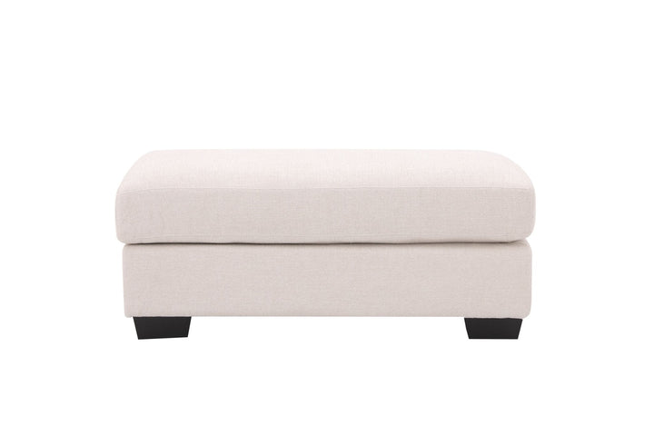 Elegant White Ottoman