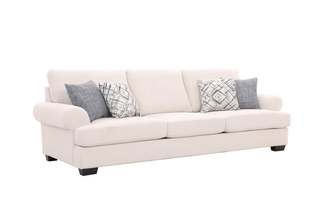 Elegant White XL Sofa