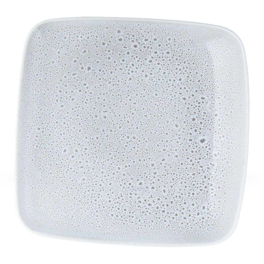 ELEVATED SQUARE PLATE-27 CM-REACTIVE POROUS-PISTACHIO-AHC-A