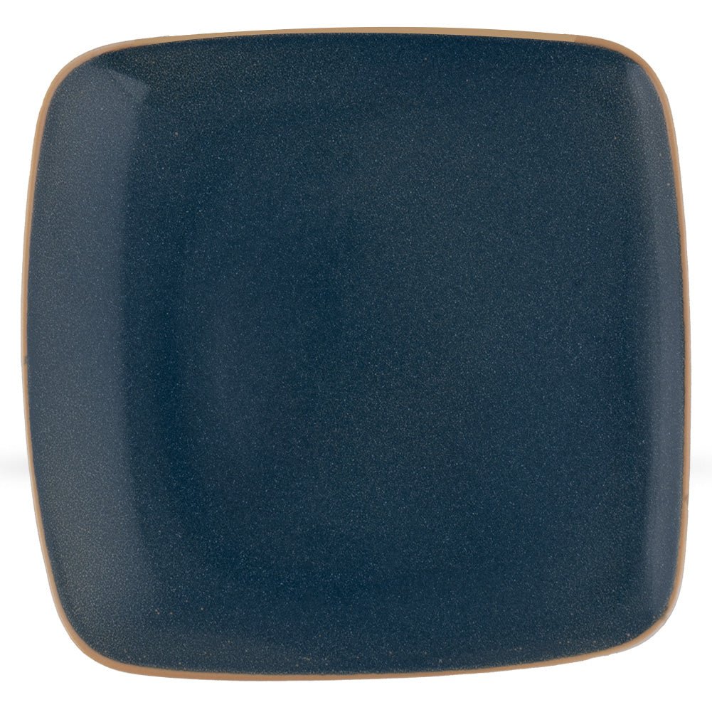 ELEVATED SQUARE PLATE-VS-27 CM-REACTIVE SAPPHIRE-AHC-A
