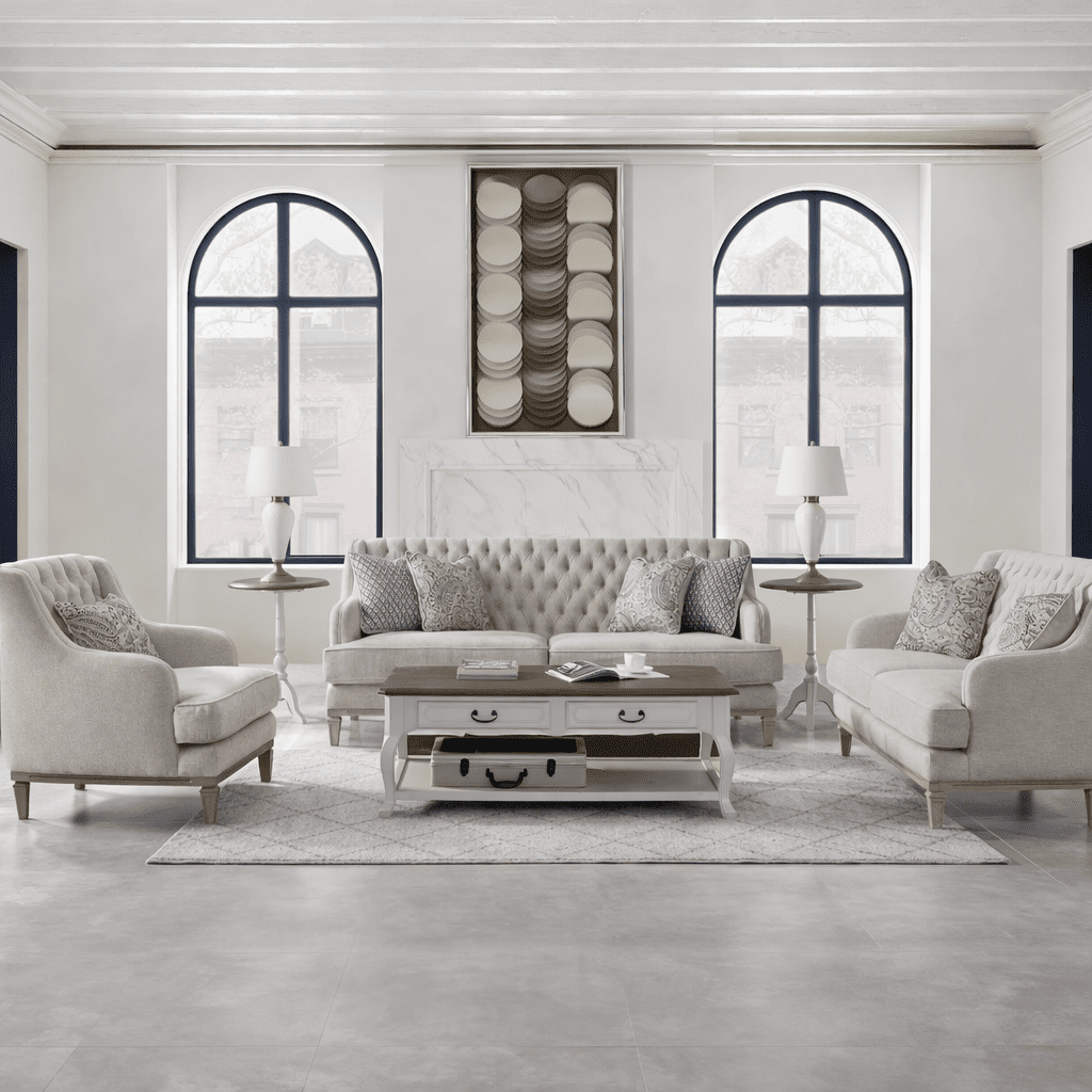 Ella Beige Loveseat  (168cm)