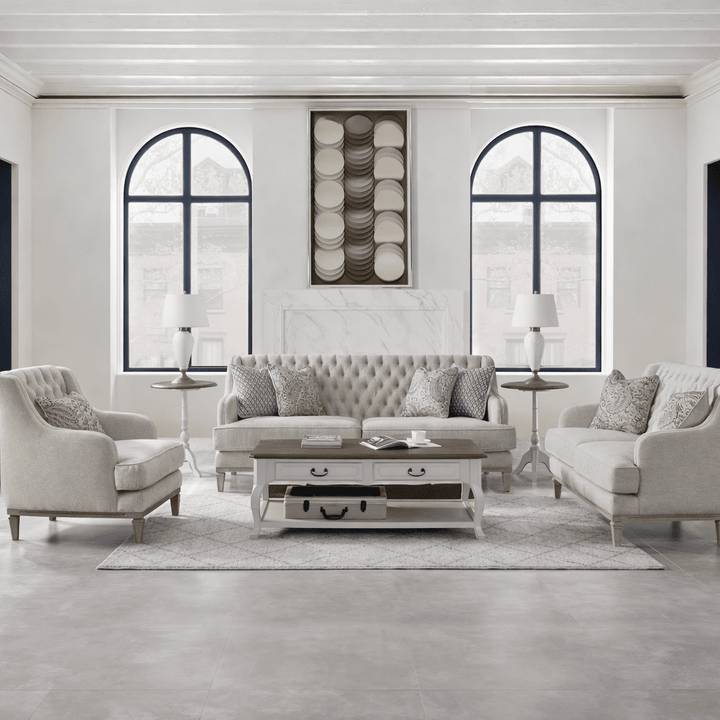 Ella Beige Loveseat  (168cm)