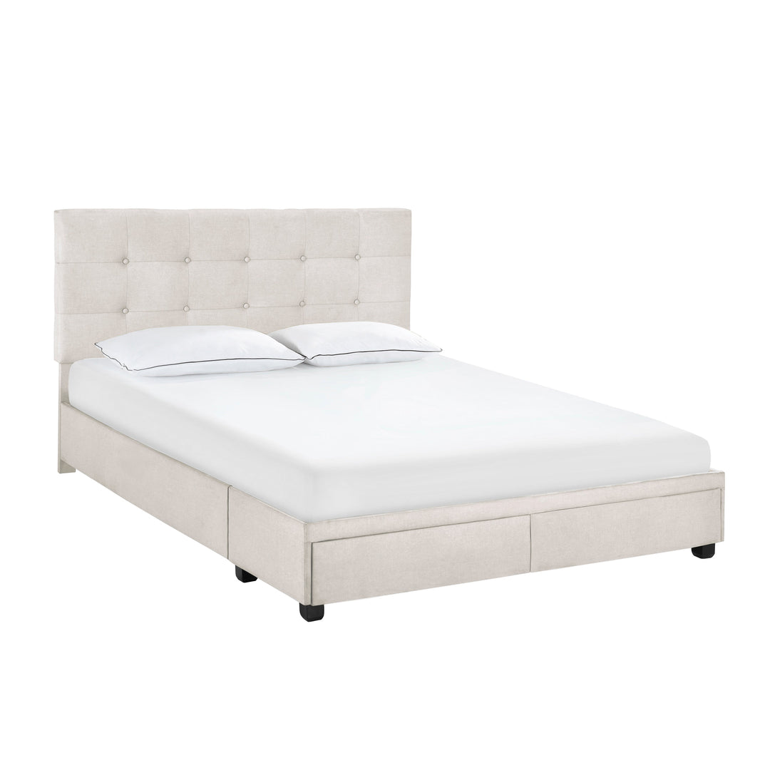 King Storage Bed - Fog