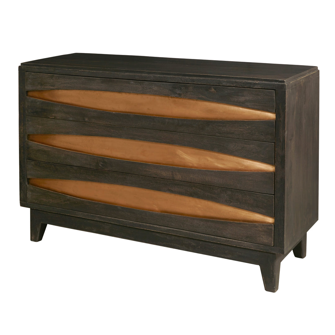 Modern Copper Three Drawer Chest