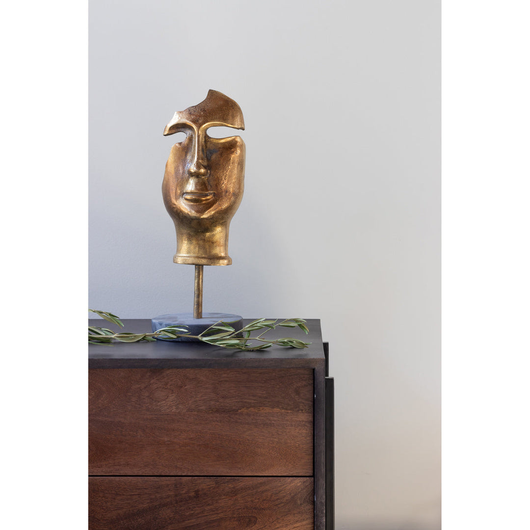 Golden Mask On Stand