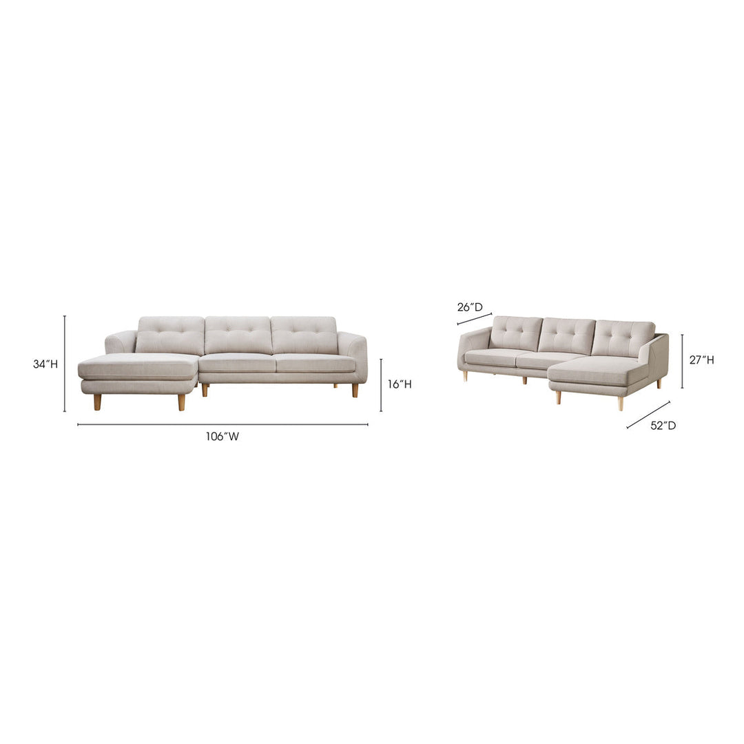 Corey Sectional Beige Left