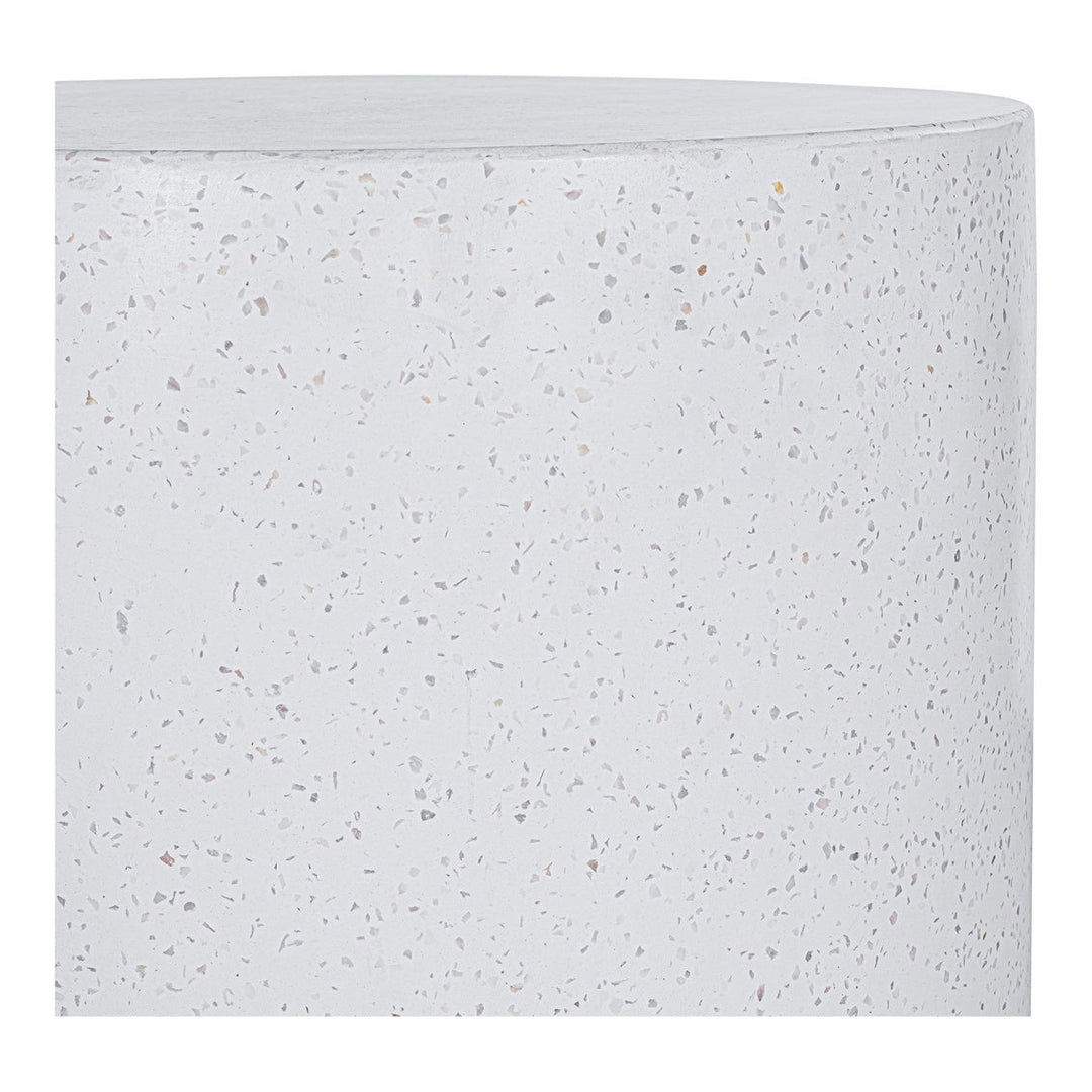 Omi Outdoor Side Table White Terrazzo