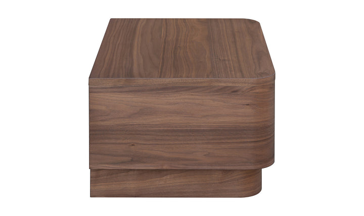 Round Off Nightstand Walnut