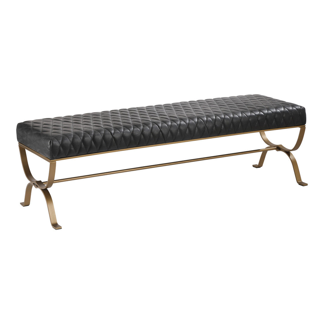 Teatro Bench Onyx Black Leather