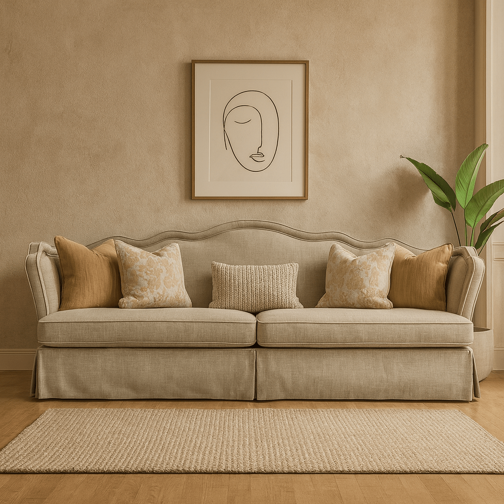 Finest Beige 4 Seater Sofa (278cm)