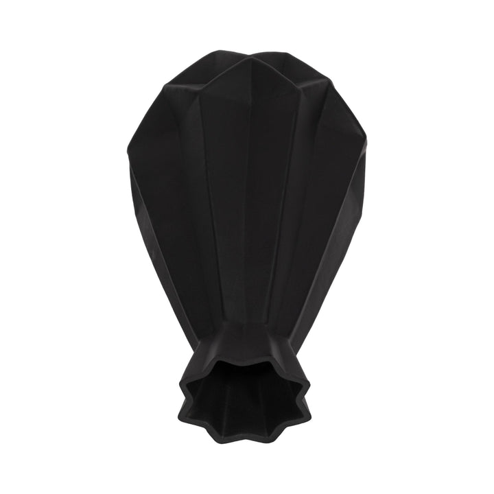 GLASS, 9"H CLASSIC VASE, BLACK