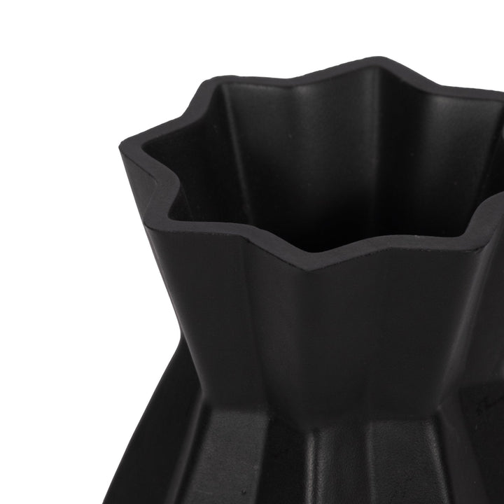 GLASS, 9"H CLASSIC VASE, BLACK