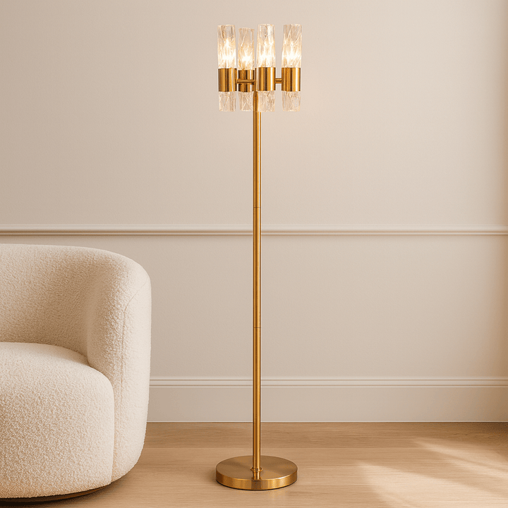 GLASS FLOOR LAMP