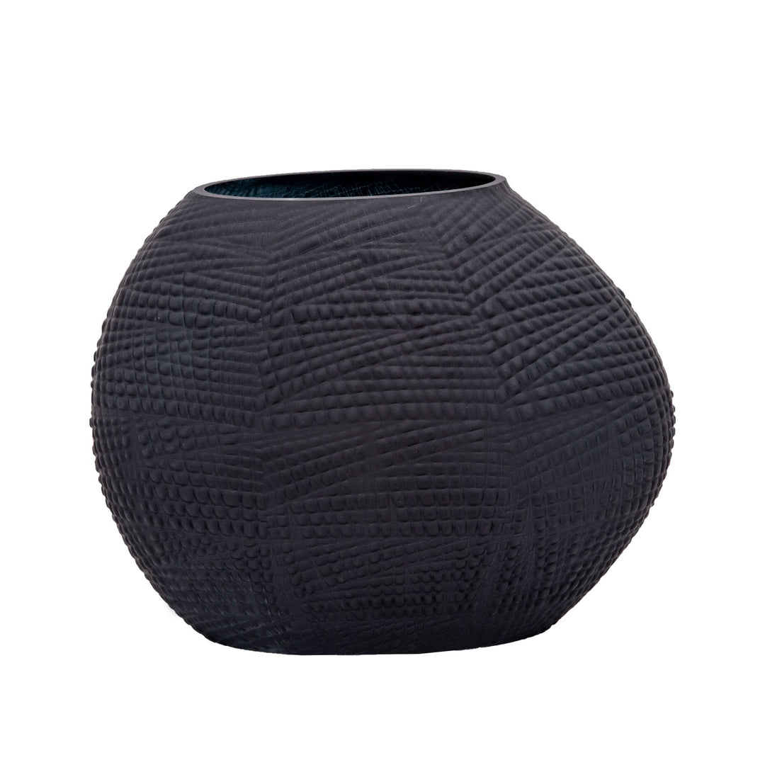 GLASS TEXTURED VASE