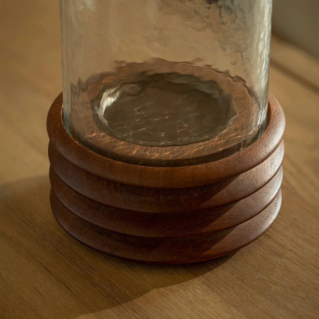 Glass & Wood Hurricane