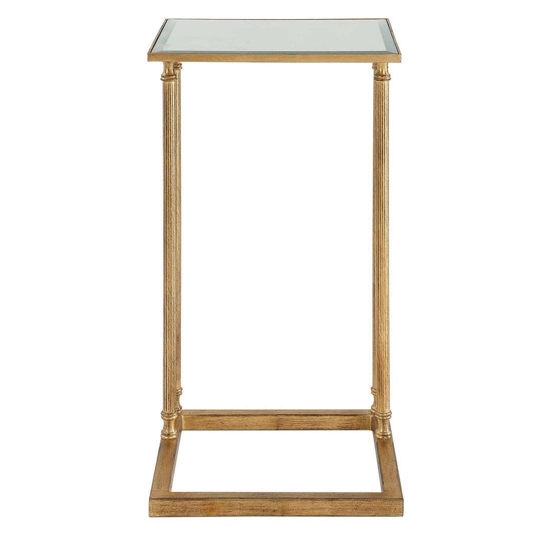 Henzler 30 W x 63 H x 33 D Gold Rectangle C Table Table with Beveled Top
