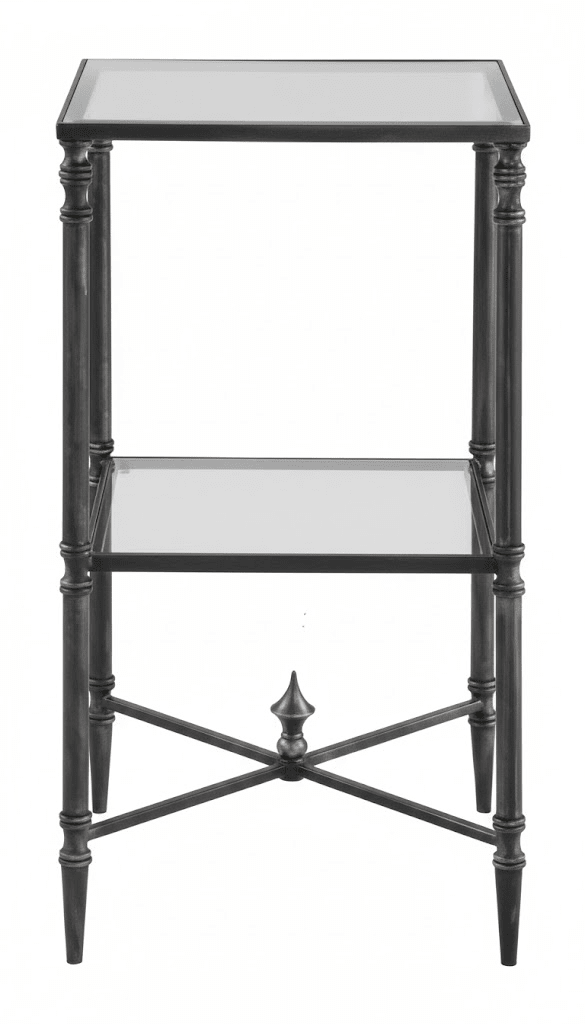 Henzler 33 W x 63 H x 33 D Black Square Accent Table with Beveled Top