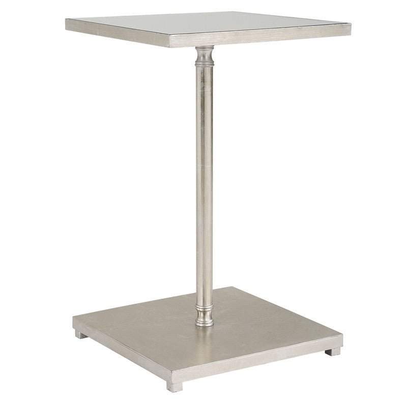Henzler 35 W x 58 H x 35 D Silver Square Accent Table with Mirror Top