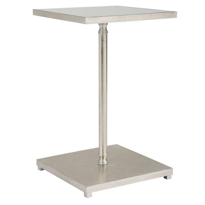 Henzler 35 W x 58 H x 35 D Silver Square Accent Table with Mirror Top