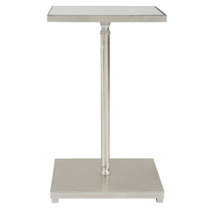 Henzler 35 W x 58 H x 35 D Silver Square Accent Table with Mirror Top
