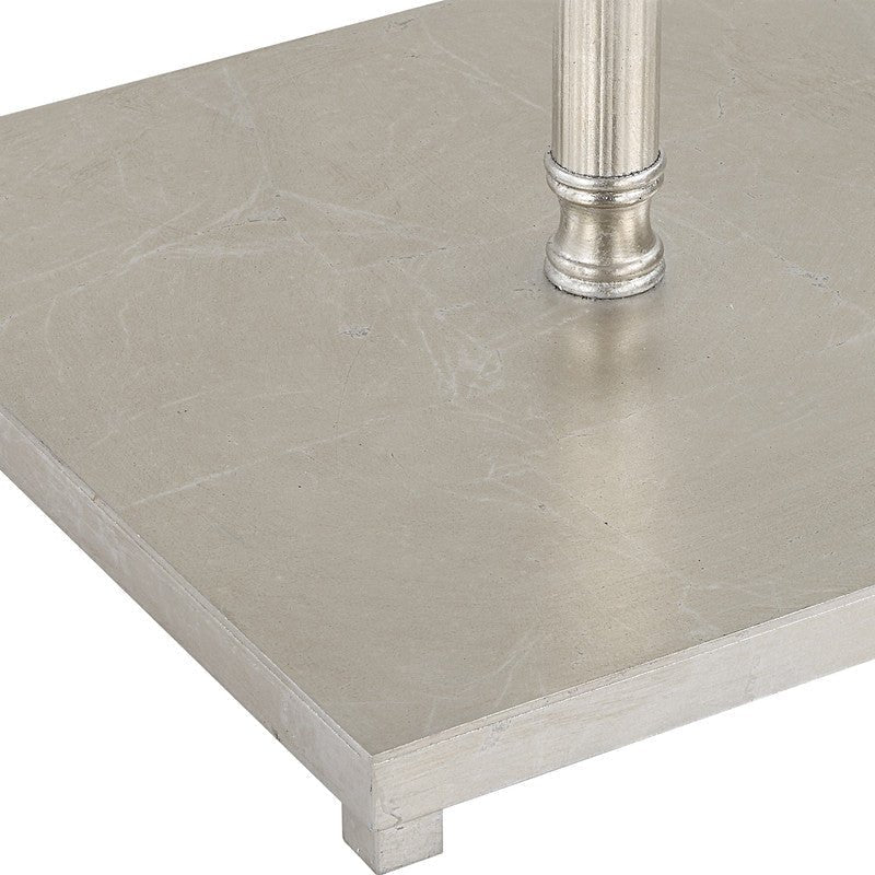 Henzler 35 W x 58 H x 35 D Silver Square Accent Table with Mirror Top