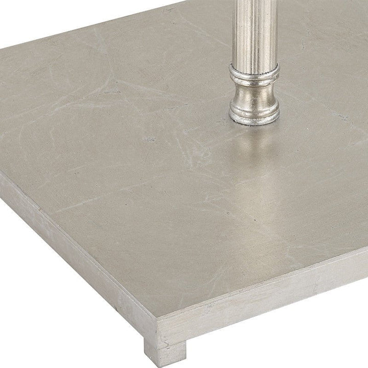 Henzler 35 W x 58 H x 35 D Silver Square Accent Table with Mirror Top