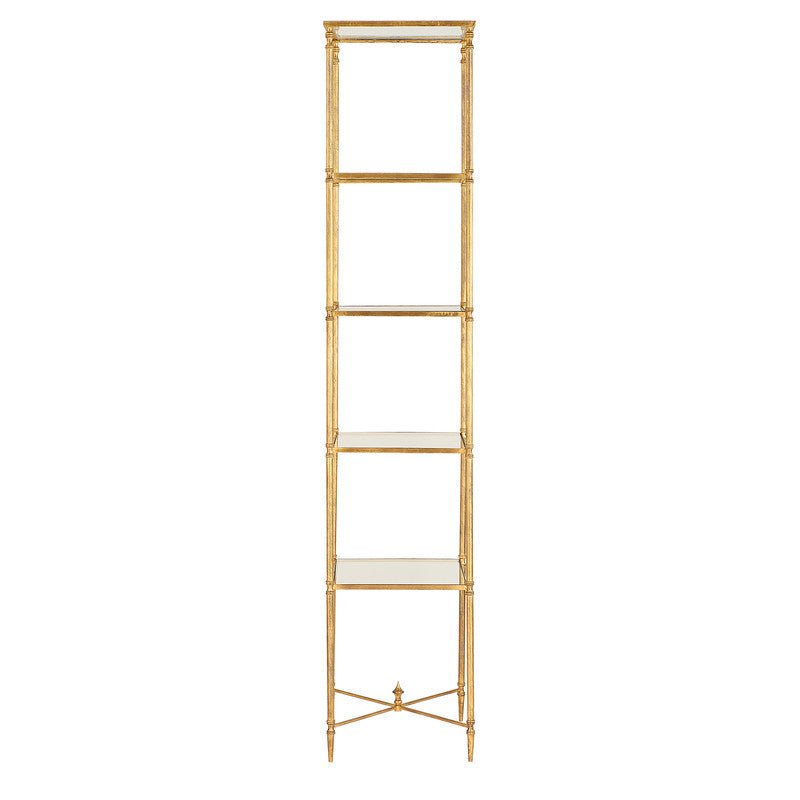 Henzler 50 W x 203 H x 40 D Gold 5 Shelfs Etagere