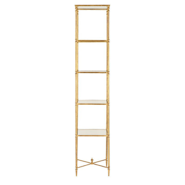 Henzler 50 W x 203 H x 40 D Gold 5 Shelfs Etagere