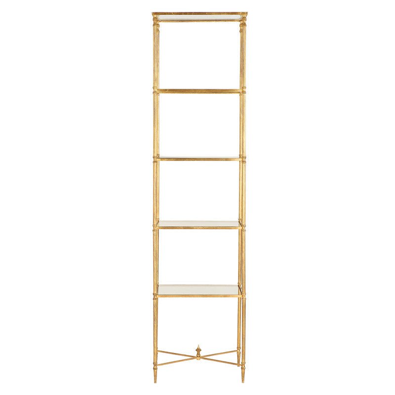 Henzler 50 W x 203 H x 40 D Gold 5 Shelfs Etagere