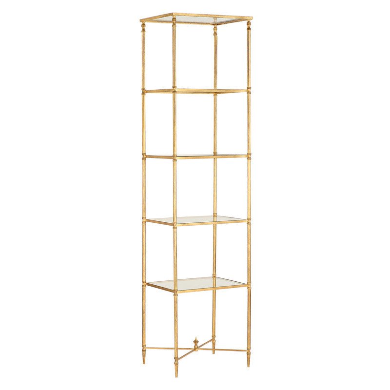 Henzler 50 W x 203 H x 40 D Gold 5 Shelfs Etagere