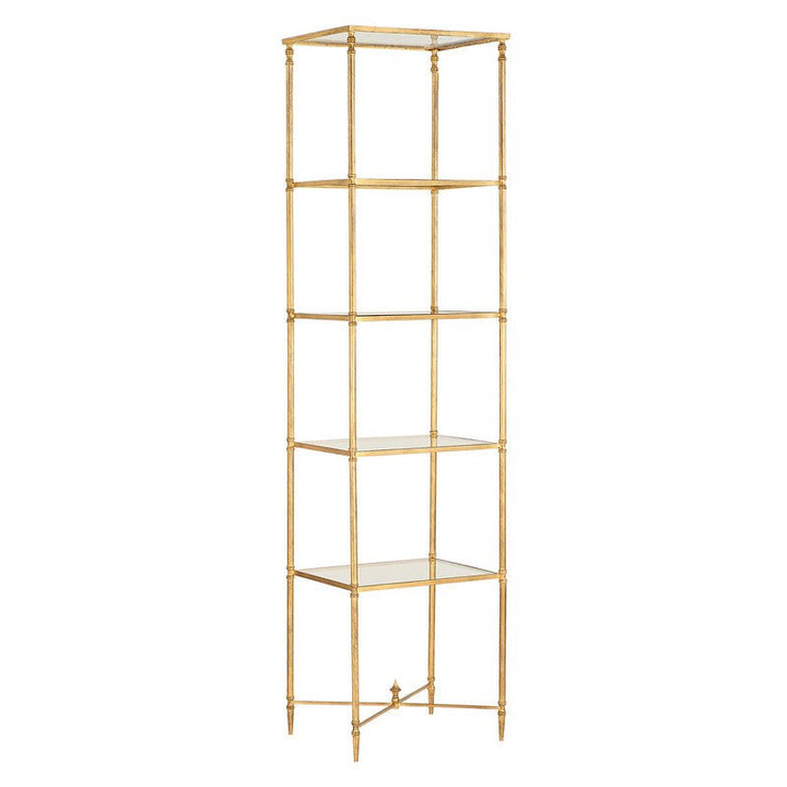 Henzler 50 W x 203 H x 40 D Gold 5 Shelfs Etagere