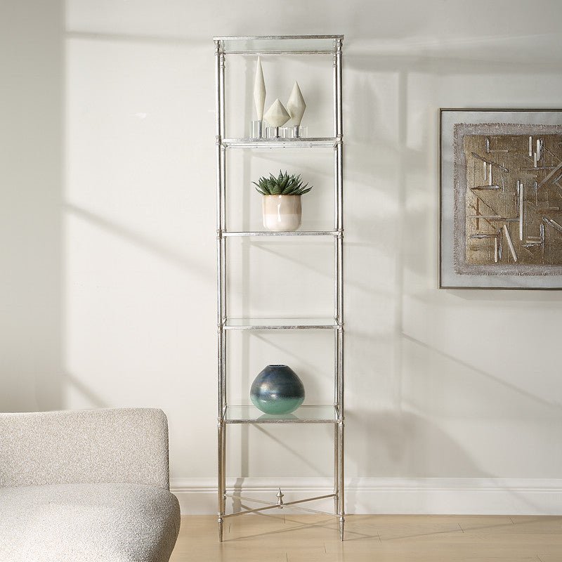 Henzler 50 W x 203 H x 40 D Silver 5 Shelfs Etagere