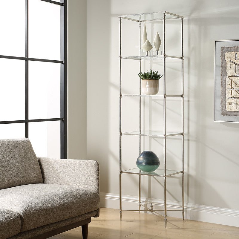 Henzler 50 W x 203 H x 40 D Silver 5 Shelfs Etagere