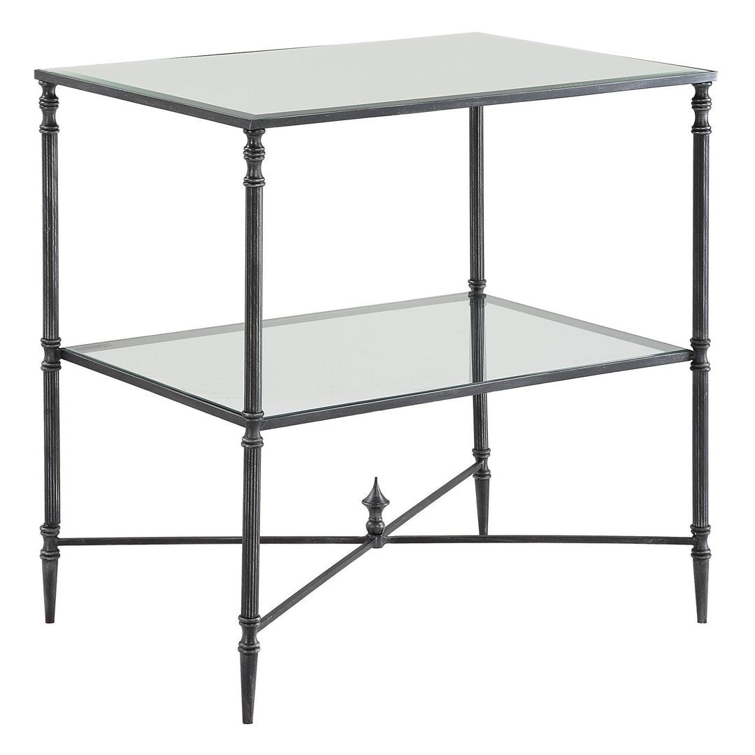 Henzler 65 W x 66 H x 45 D Black Rectangle End Table with Beveled Top