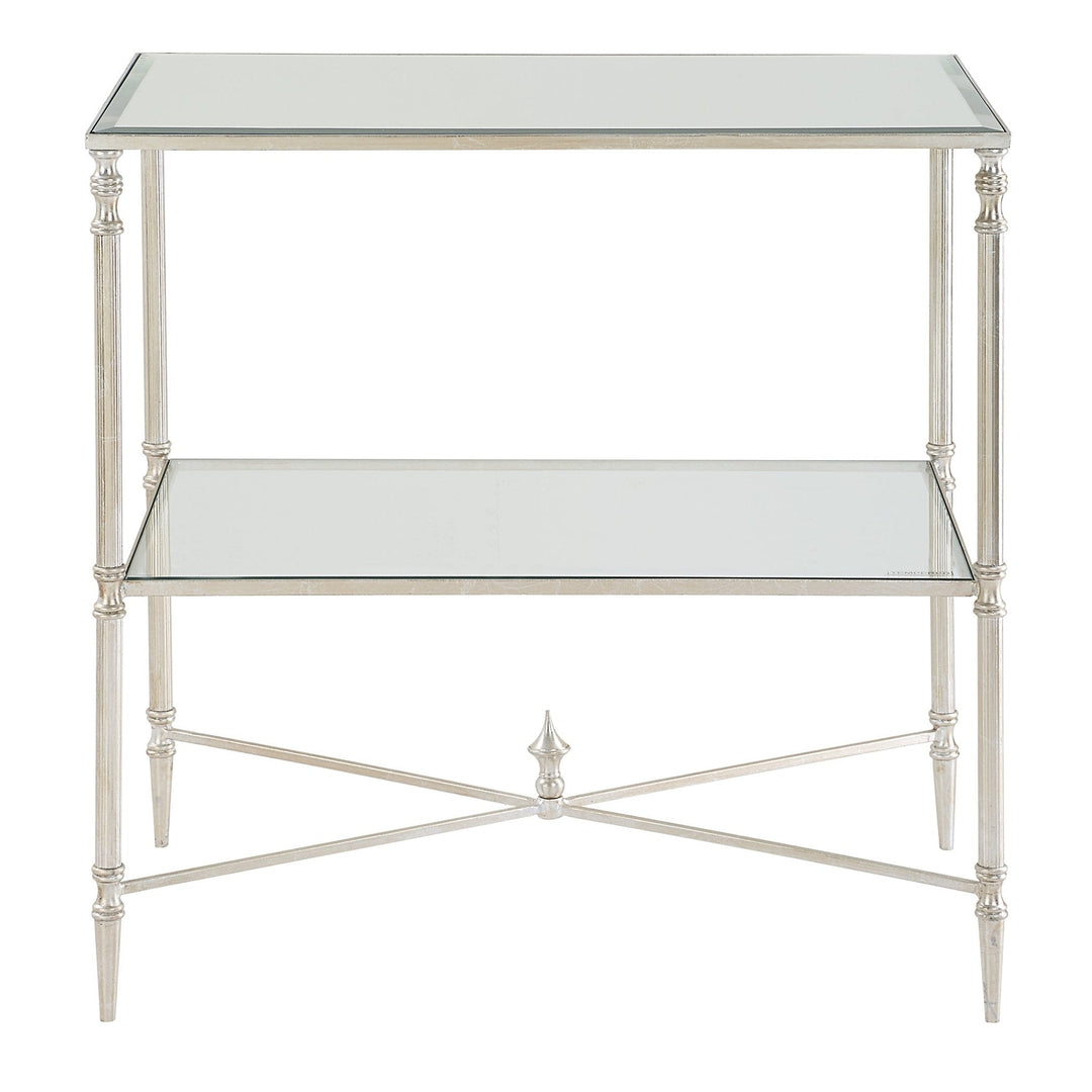 Henzler 65 W x 66 H x 45 D Silver Rectangle End Table with Beveled Top