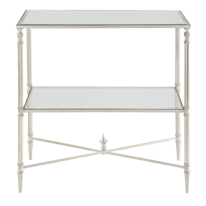 Henzler 65 W x 66 H x 45 D Silver Rectangle End Table with Beveled Top