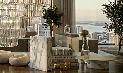 Novel Box - Arabescato Marble Large