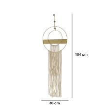 METAL 41"H DREAM CATCHER W/ TASSELS, NATURAL