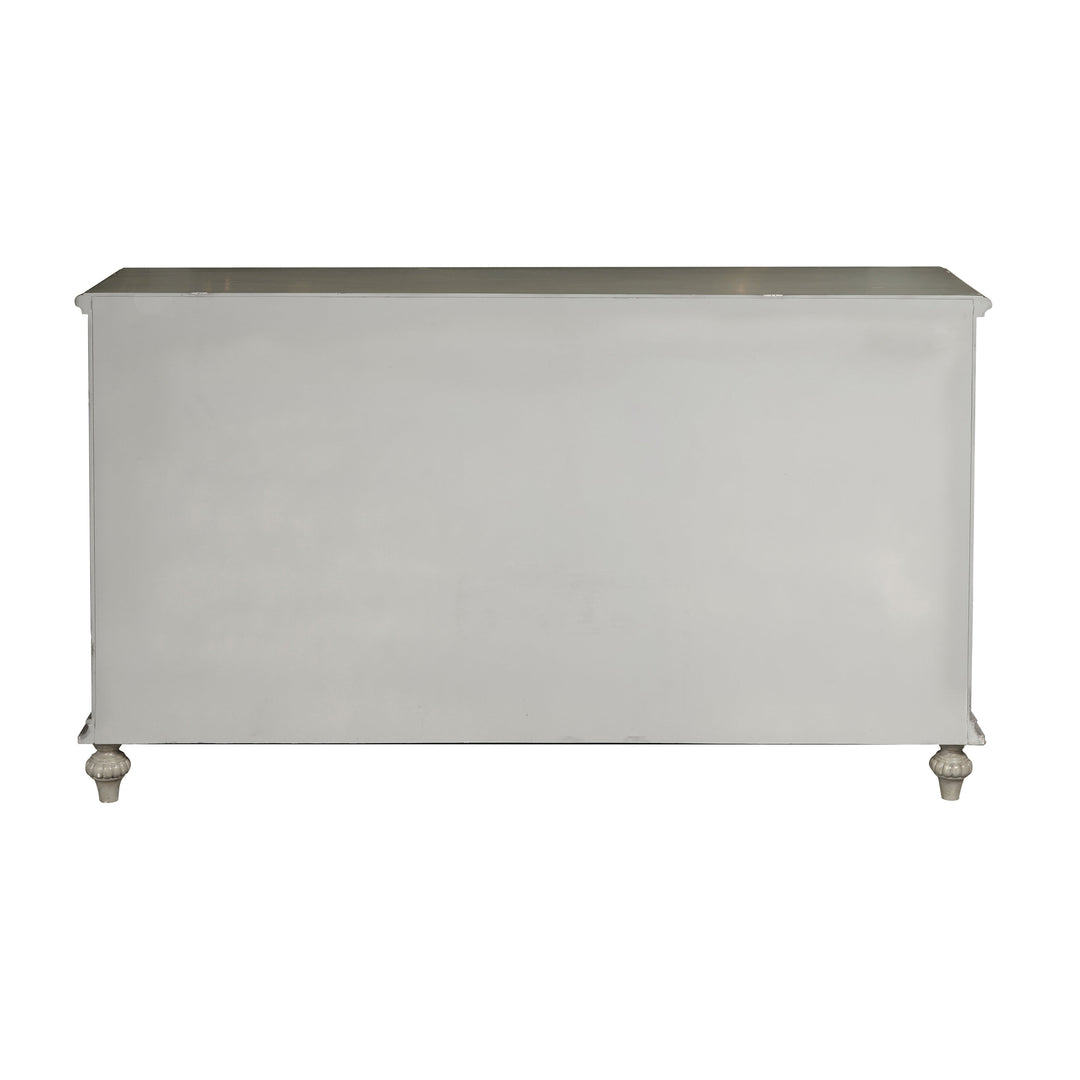 Gray Tin Front Four Door Credenza